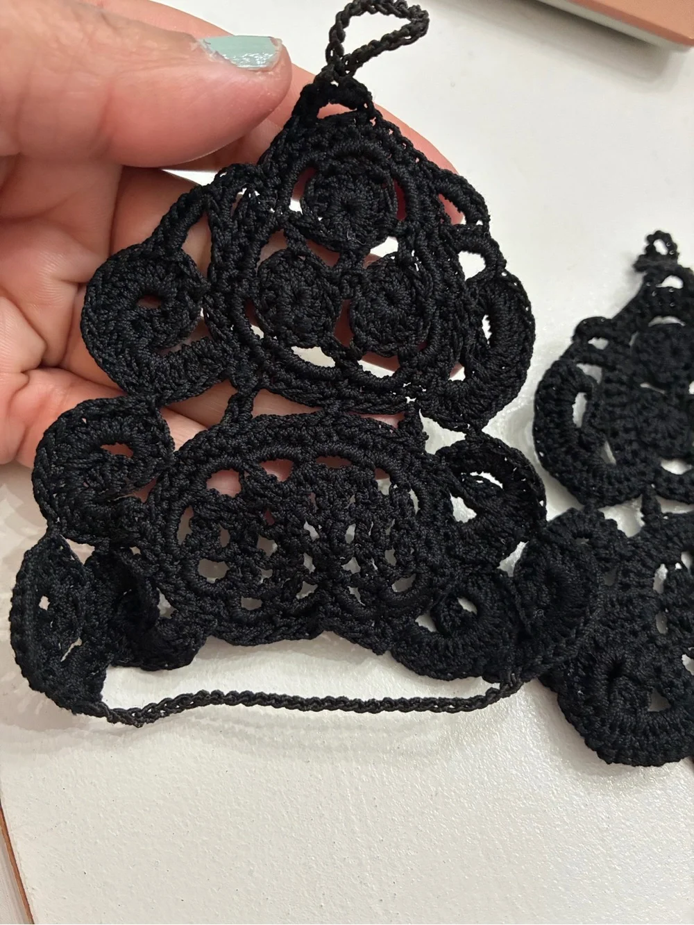 Black Crochet Barefoot Sandal - Women Shoes
